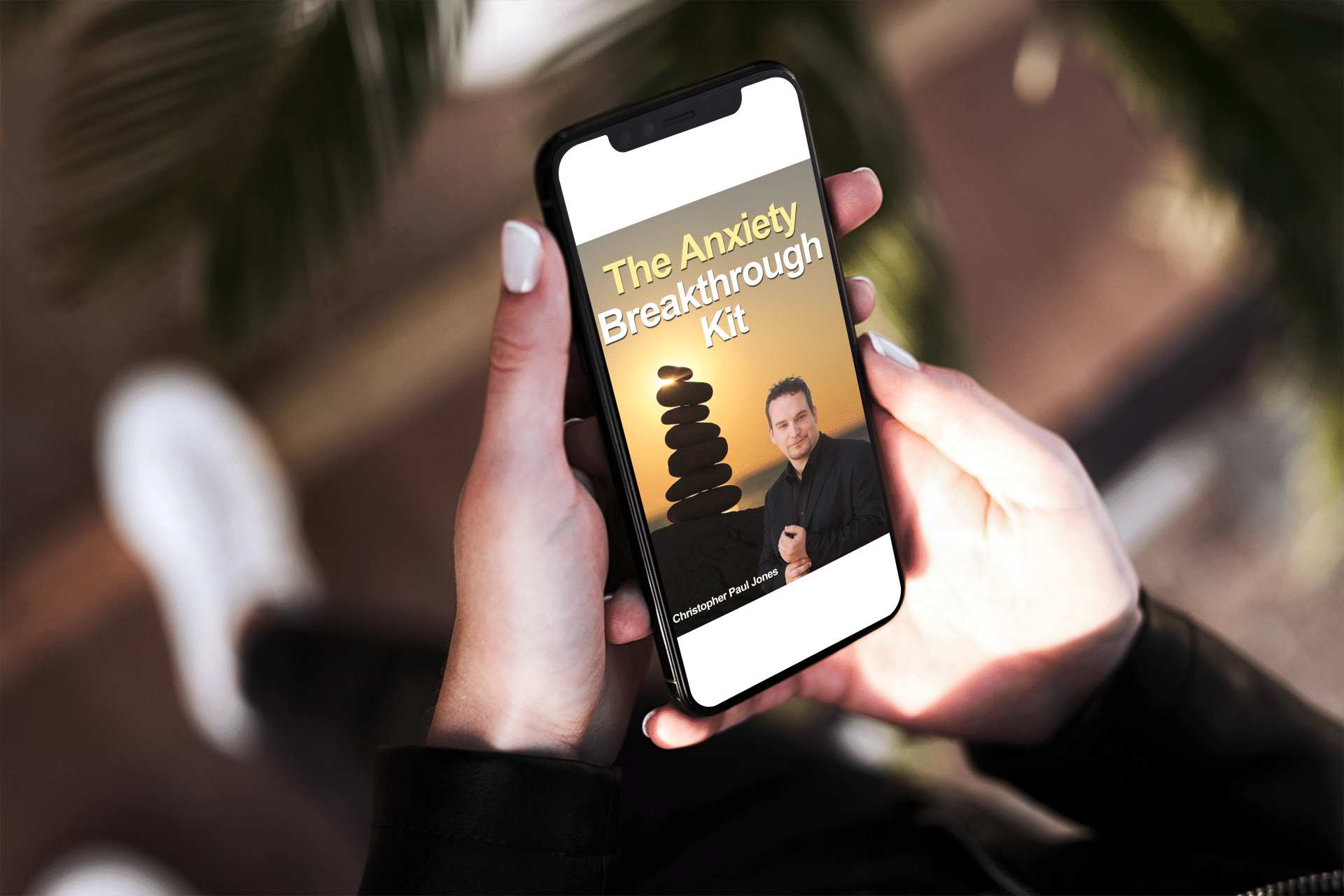 iphone 11 pro mockup featuring a woman holding her phone 2129 el1